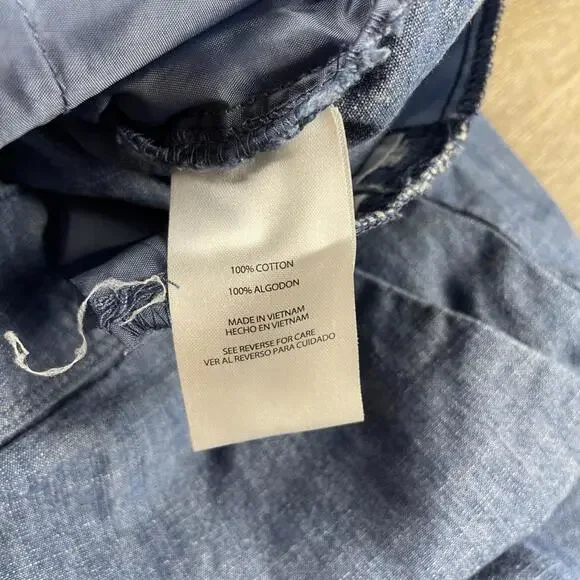 Isaac Mizahari Blue Terry Slub Cotton Shorts Women's 6 Lightweight - Picture 7 of 16